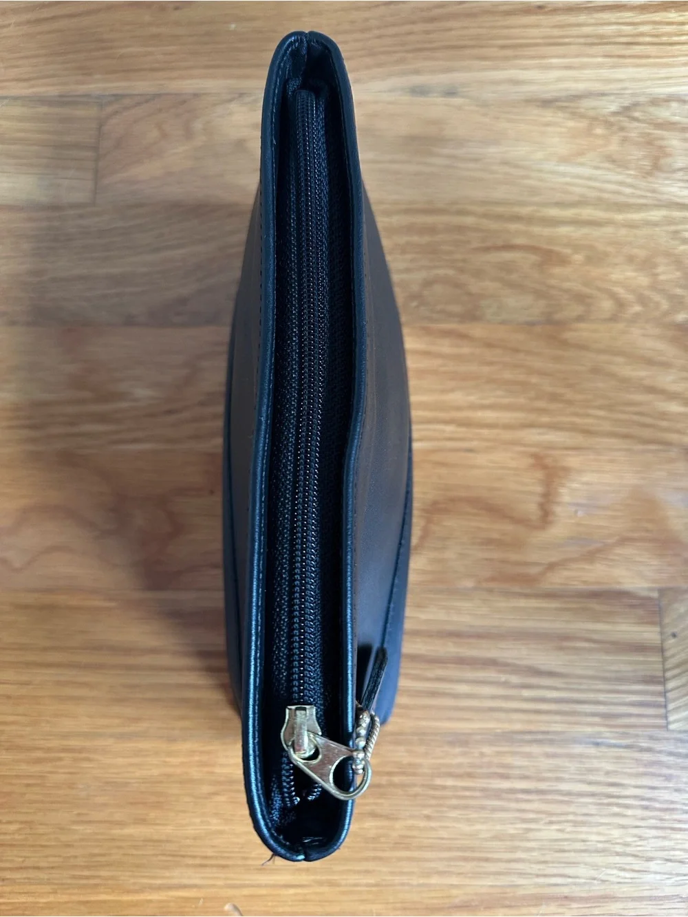 Vintage 90's Coach Black Glove Tanned Leather Cosmetic Case Large 7172